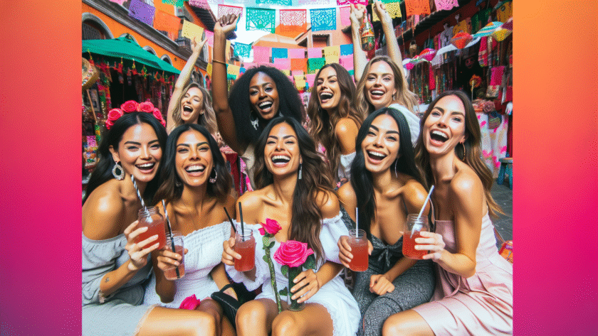=Mujeres celebrando una despedida de soltera en México
