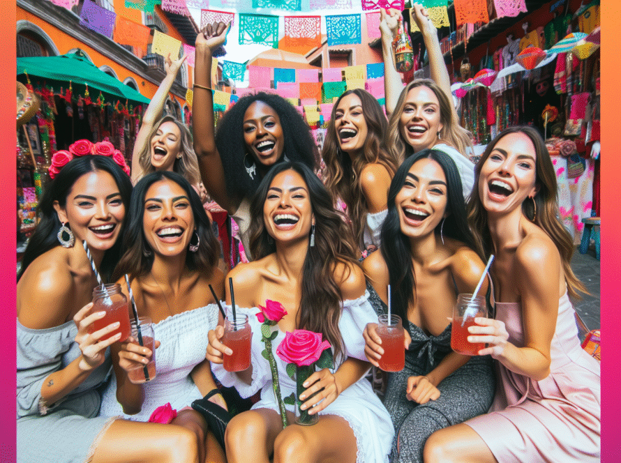 =Mujeres celebrando una despedida de soltera en México
